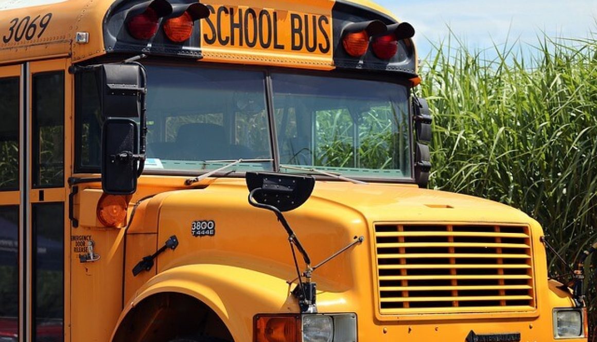 Tipico scuolabus giallo americano