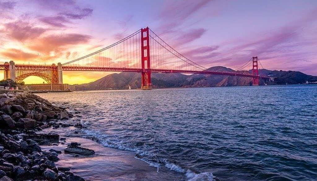 Il famoso ponte Golden Gate di San Francisco
