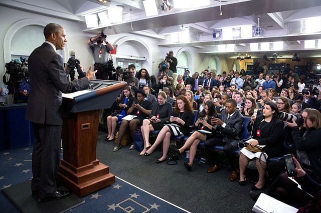 Obama in una conferenza stampa