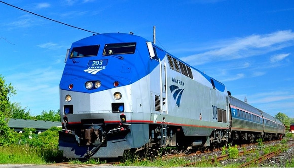 Uno dei treni USA tipici, targato Amtrak
