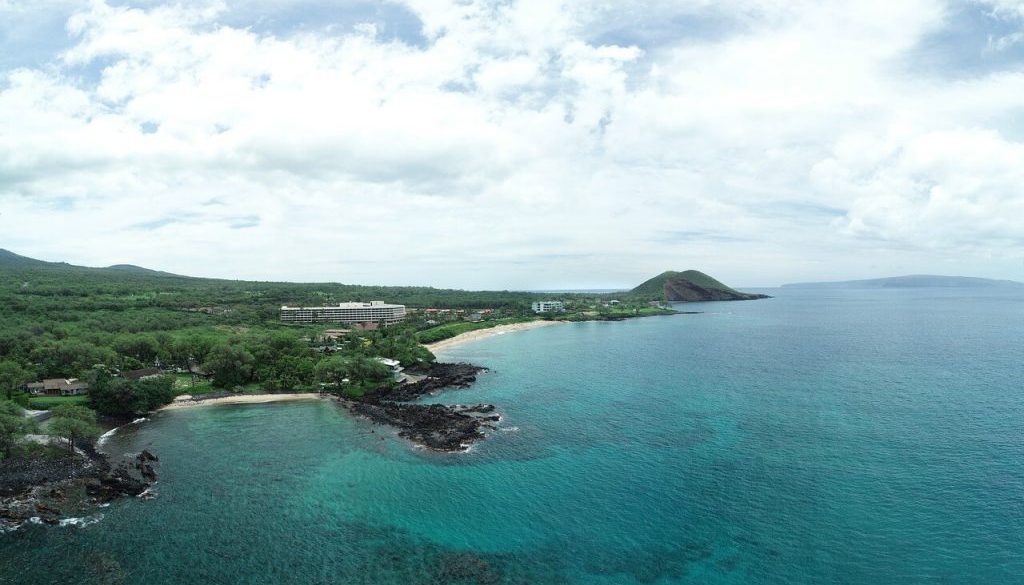 Spiaggia dell'isola Maui nelle Hawaii