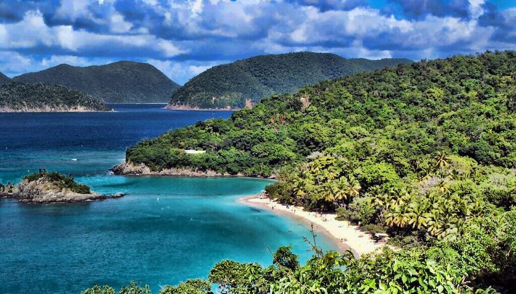 La baia di trunk alle Isole Vergini americane