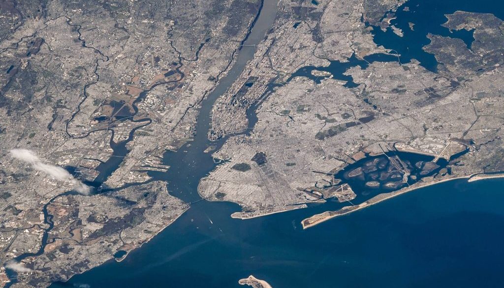 Vista aerea dei distretti di New York